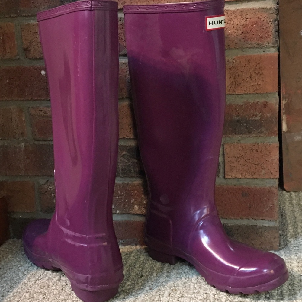 Hunter Rain Boots US Size 6 Purple Rain Boots